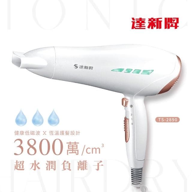 【達新牌】水潤負離子吹風機 恆溫設計 低磁(TS-2890)