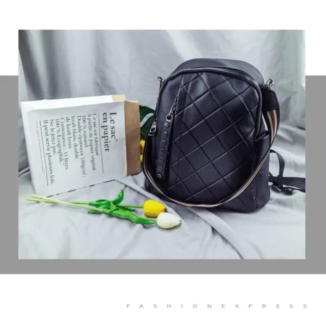 【玩皮工坊】情人節禮物 頭層牛皮菱格紋女士2用雙肩包後背包女包LB855(單色選)