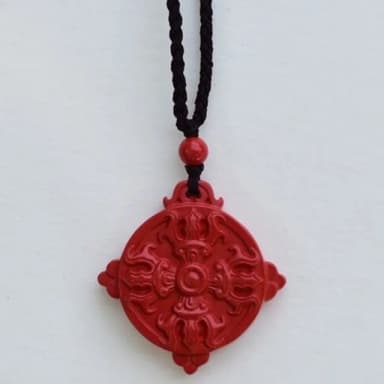 【米蘭精品】現貨+預購 硃砂項鍊掛牌吊墜(金剛降魔杵天然男女配件母親節情人節生日禮物2款74al38)