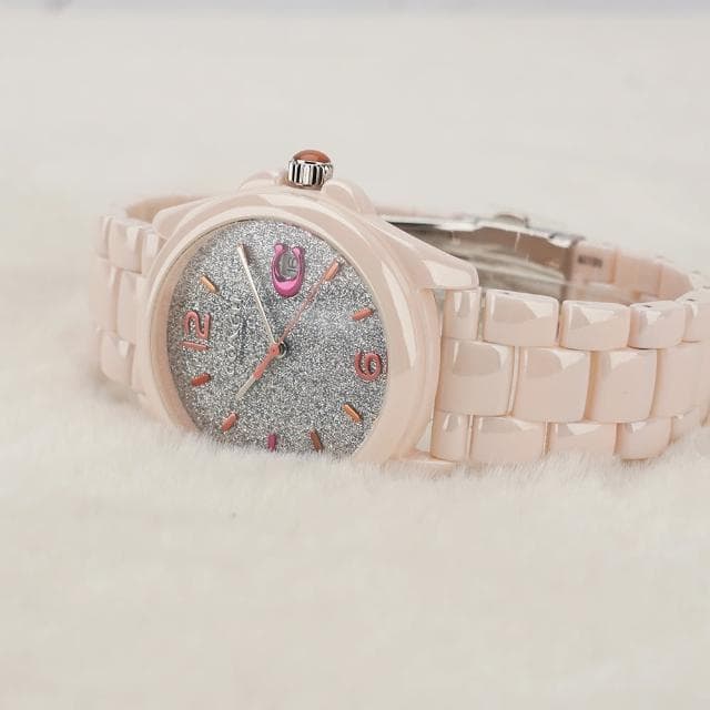 【COACH】特別版 C字Logo陶瓷日曆女錶-36mm 送禮 禮物 推薦(CO14503939)