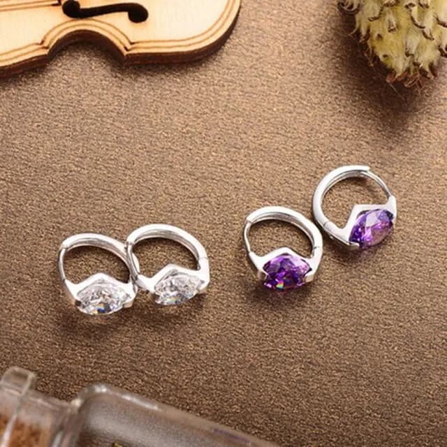 【米蘭精品】現貨+預購 925純銀耳環鋯石耳釘(單鑽超閃時尚極簡情人節生日聖誕節交換禮物女飾品73zw3)