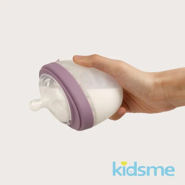 【kidsme】柔軟矽膠奶瓶二合一輔食器(兩入組)
