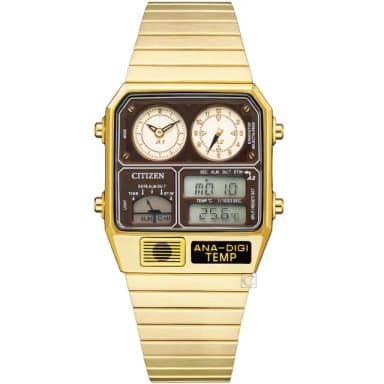 【CITIZEN 星辰】Chronograph 復古計時電子錶 男錶 禮物 推薦(JG2103-72X)