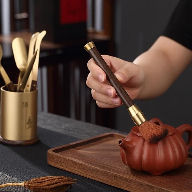 【PUSH!】PUSH!品茗喝茶具純銅茶道六君子茶夾茶刀茶勺杯叉養壺筆茶刮茶具配件(六君子六件套T10)