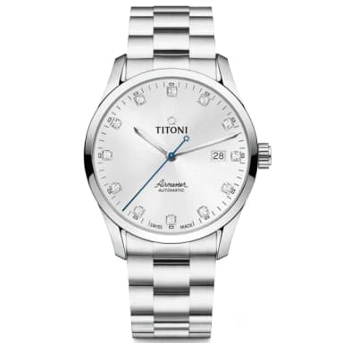 【TITONI 梅花錶】空中霸王系列 鋯石時標 機械腕錶 畢業禮物 送禮 推薦(83743S-581)