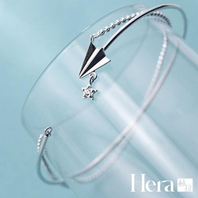 【HERA 赫拉】文青銀珠飛機手鐲 H111061404(手鍊 手鏈 情人節禮物 生日禮物)