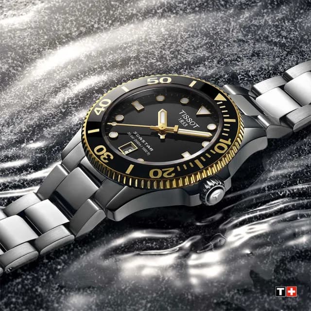 【TISSOT 天梭 官方授權】Seastar 1000 海洋之星300米潛水女錶 手錶 送禮 推薦(T1202102105100)