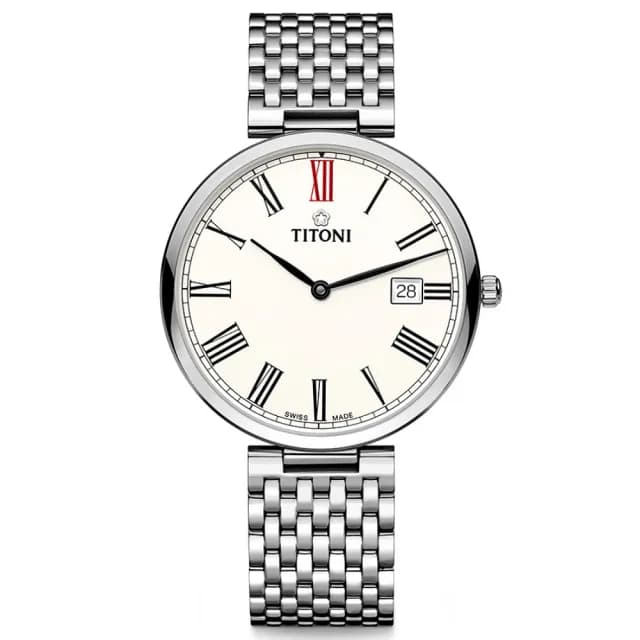 【TITONI 梅花錶】纖薄系列 輕量機械腕錶 畢業禮物 送禮 推薦(82718S-608)