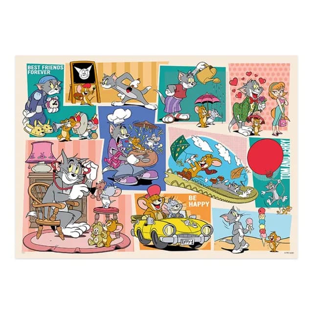 【TOi 圖益】拼圖1000片Tom and Jerry湯姆貓和傑利鼠永遠好朋友(動漫插畫  DIY生日益智桌遊開學季送禮物)