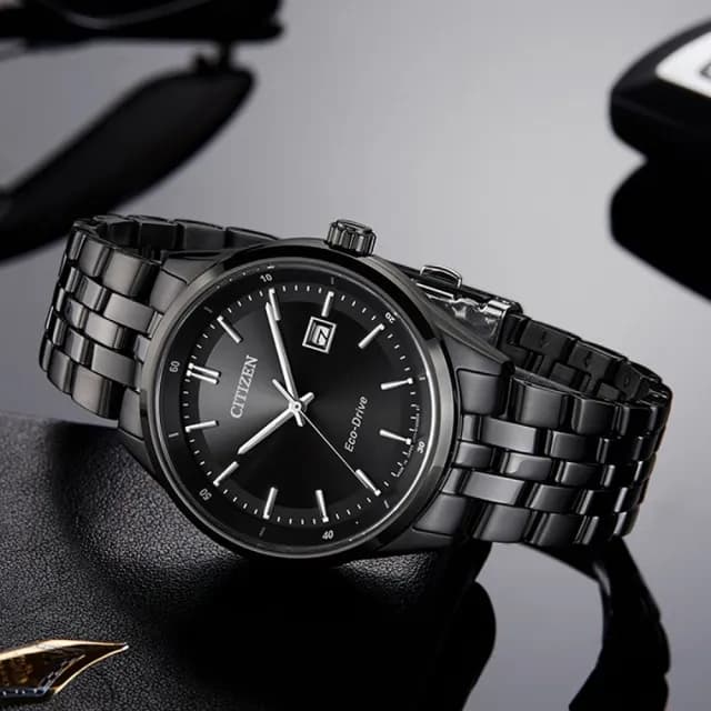 【CITIZEN 星辰】GENTS系列 紳士黑 光動能腕錶 父親節 禮物 送禮 推薦(BM7565-80E)