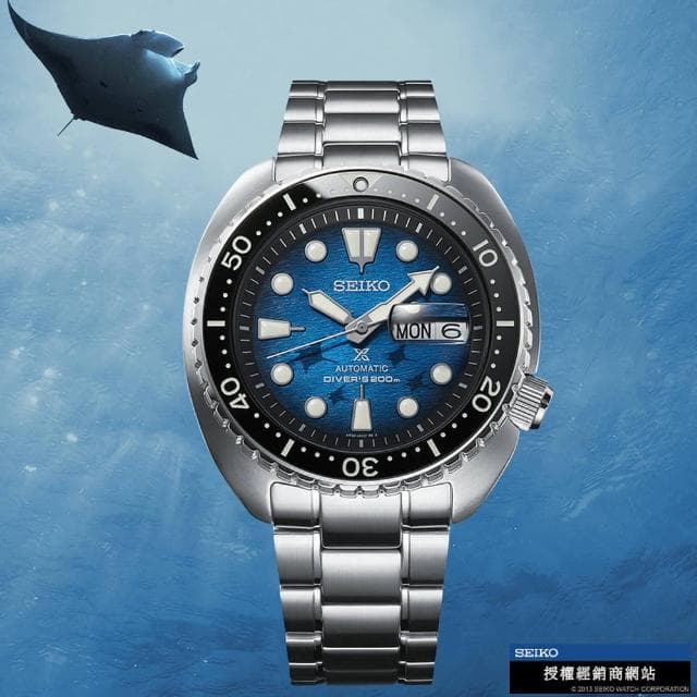 【SEIKO 精工】Prospex 愛海洋 魟魚 200米潛水機械錶 指針錶 手錶 禮物 畢業(SRPE39J1/4R36-06Z0U)