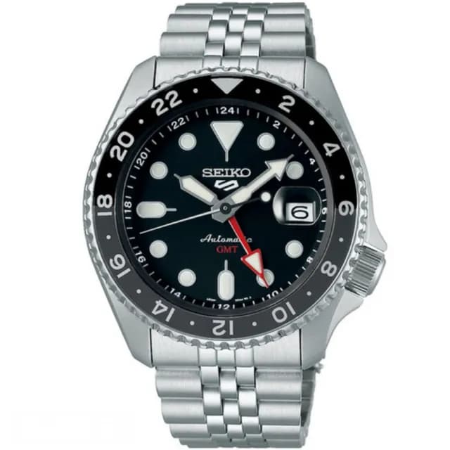 【SEIKO 精工】5 Sports系列 GMT兩地時間 機械腕錶 父親節 禮物 送禮 推薦(三款可選)