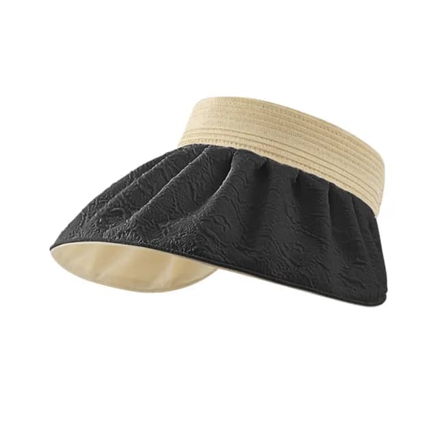 【米蘭精品】現貨+預購 空頂帽防曬帽(雙面戴大簷貝殼帽遮陽女帽子母親節禮物3色74cp15)