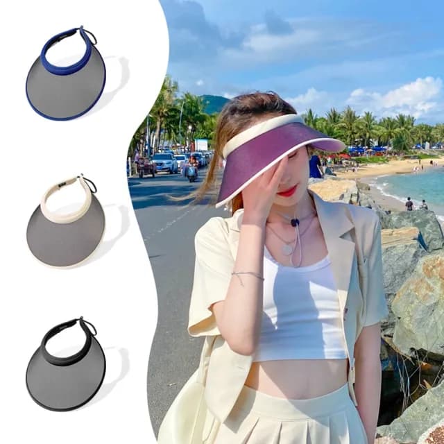 【米蘭精品】現貨+預購 空頂帽防曬帽(變色鴨舌帽遮陽女帽子母親節禮物4色74cp19)