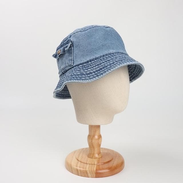 【米蘭精品】現貨+預購 漁夫帽遮陽帽(復古小口袋短簷牛仔男女帽子情人節生日聖誕節交換禮物3色74cq2)