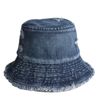 【米蘭精品】現貨+預購 漁夫帽遮陽帽(破洞毛邊牛仔盆帽男女帽子情人節生日聖誕節交換禮物4色74cq77)
