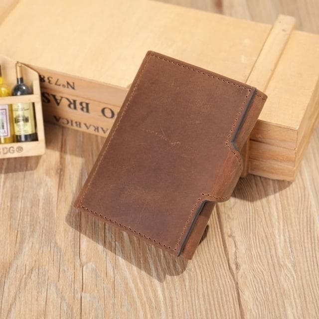 【米蘭精品】現貨+預購 短夾真皮錢包(短款三折復古牛皮男包包父親節情人節生日禮物2色74cb29)