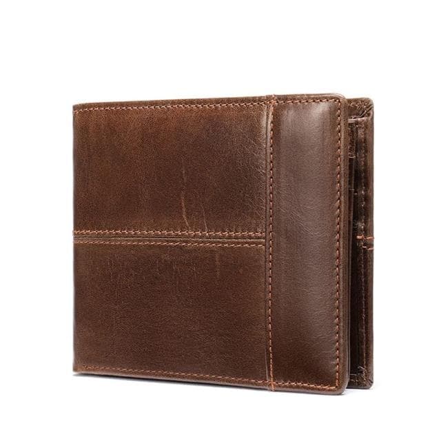 【米蘭精品】現貨+預購 短夾真皮錢包(RFID多卡位牛皮兩折男包包父親節情人節生日禮物4色74cb18)