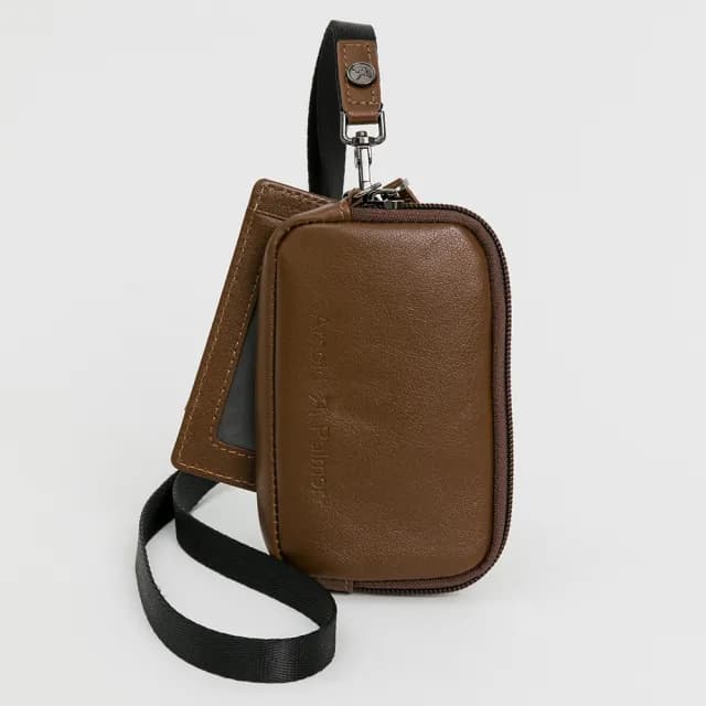 【Arnold Palmer 雨傘】證件零錢包 Belief系列(咖啡色)