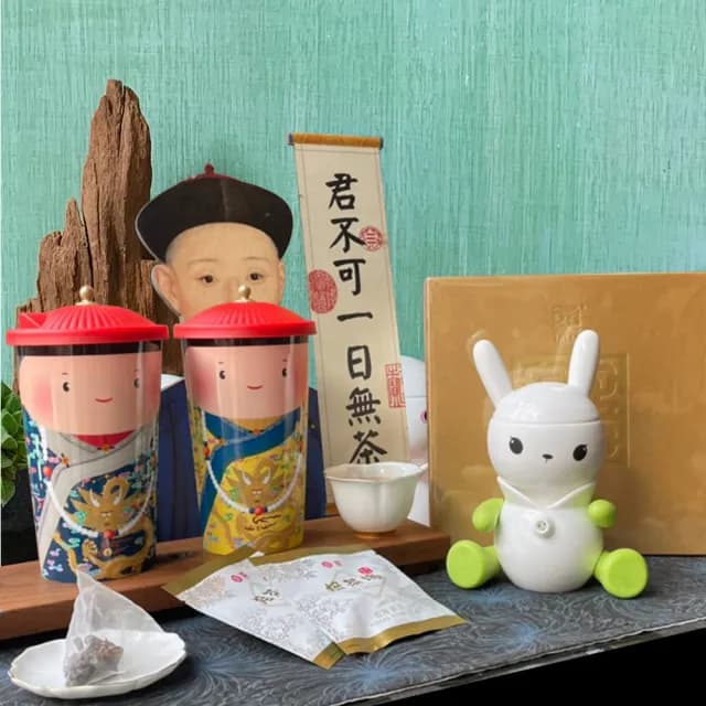 【TALES 神話言】頑茶幫-動物造型茶具組-1壺1杯(文創/兔年禮品/茶器/童玩/骨瓷)