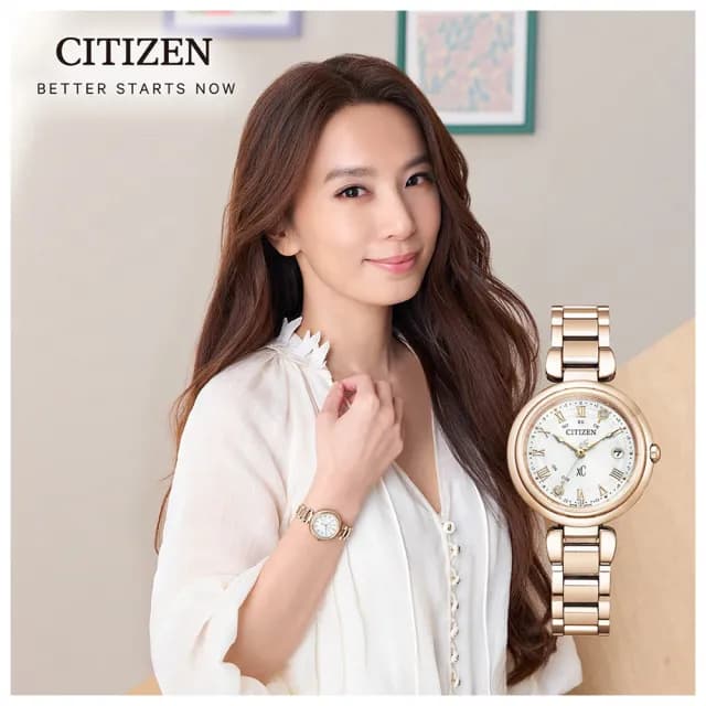【CITIZEN 星辰】XC 希望之鑰 限量鈦 光動能電波女錶 手錶 禮物 送禮(ES9464-52B)