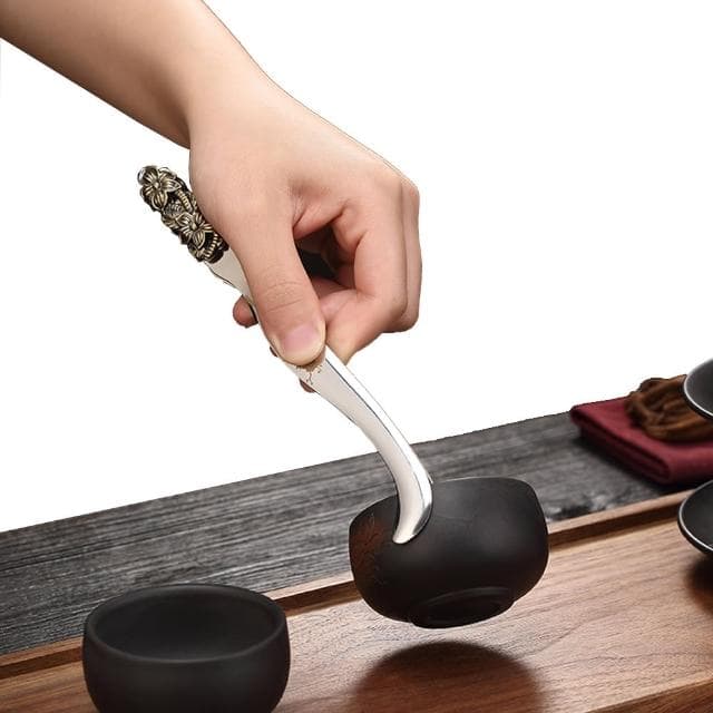 【PUSH!】品茗喝茶具三君子茶夾茶刀茶勺茶道配件(茶具立體雕花三件套T13-4)