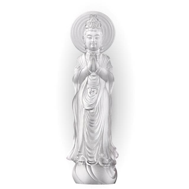 【琉璃工房 LIULI】祝願典藏版  合掌觀音(佛像/法器/送禮/琉璃/禮物/玻璃/水晶/藝術品/擺飾/禮贈/企業)