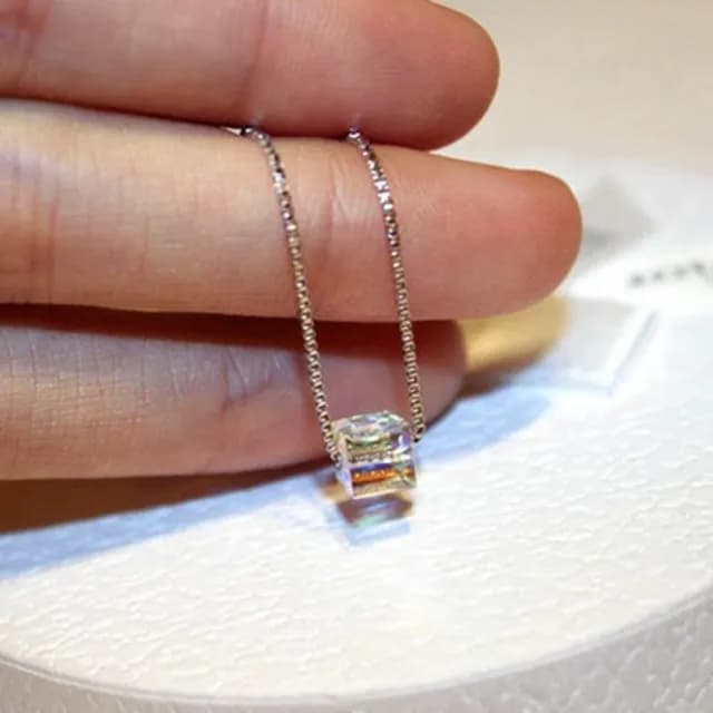 【米蘭精品】現貨+預購 玫瑰金項鍊水晶吊墜(時尚亮眼情人節生日聖誕節交換禮物女飾品73jp11)