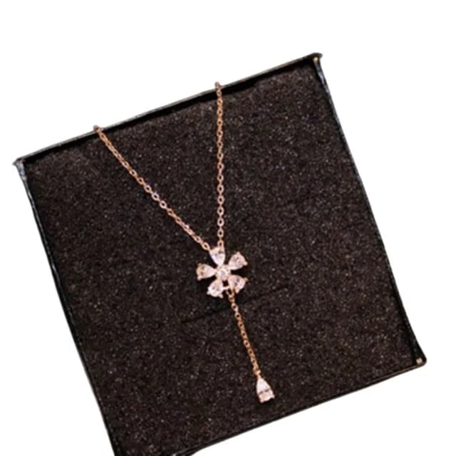 【米蘭精品】現貨+預購 玫瑰金項鍊鑲鑽吊墜(時尚氣質百搭情人節生日聖誕節交換禮物女飾品73jp27)