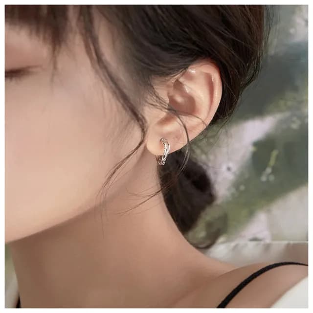 【HaNA 梨花】sSIMPLE．荊棘耳圈耳扣(針式耳環 耳飾 耳圈 耳釘 耳扣)