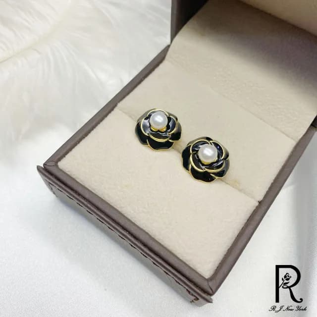 【RJ New York】幻夢花園水鑽淡水珍珠耳環(7色可選)