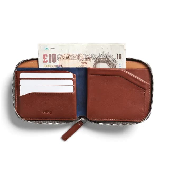 【Bellroy】Zip 拉鍊皮夾 短夾 零錢包 卡片收納包 RFID防盜 禮物 送禮 推薦(深海藍)