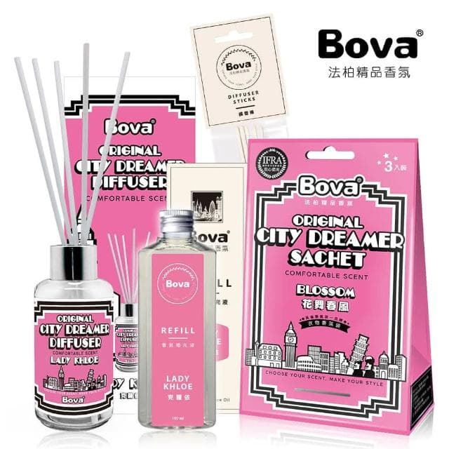 【Bova 法柏精品香氛】城市夢想家室內擴香系列香氛禮盒(附禮袋+卡片 交換禮物 聖誕禮物)
