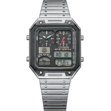 【CITIZEN 星辰】Chronograph 80年代復古計時電子男錶 禮物 推薦(JG2126-69E)