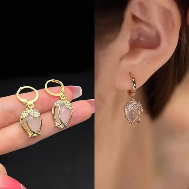 【Oni 歐妮】鬱金香 耳圈耳扣耳針穿式耳環耳釘耳骨環耳飾(1對入)