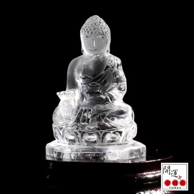 【開運方程式】白水晶佛像大日如來一物一拍(水晶佛像l水晶雕件l淨化招財陽宅風水擺件/入厝禮)