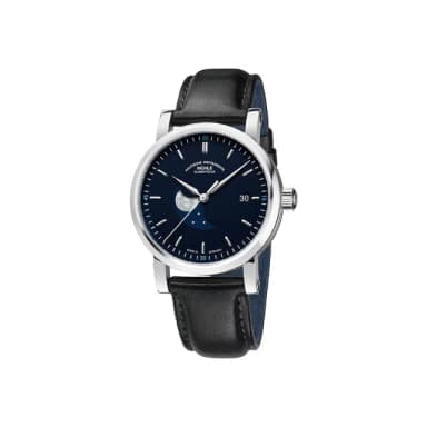 【GLASHUTTE】格拉蘇蒂．莫勒 TEUTONIA IV BLUE MOON M1-44-62-LB藍面月相機械手錶(機械錶 男錶)