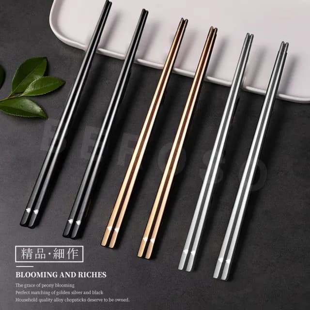 【Beroso 倍麗森】316不鏽鋼霧面長方筷子三入組(SGS檢驗合格/環保餐具/露營/雙11)