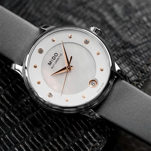 【MIDO 美度】官方授權 BARONCELLI 永恆系列機械女錶 套錶組 手錶 禮物 推薦(M0392071610600)