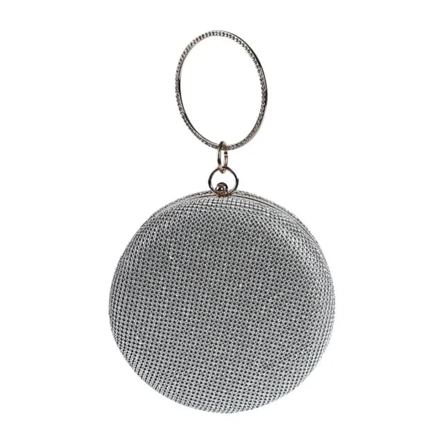 【巴黎精品】情人節禮物 現貨+預購 晚宴包手拿包(水鑽小圓包圓環鍊條女包包3色v1ah73)