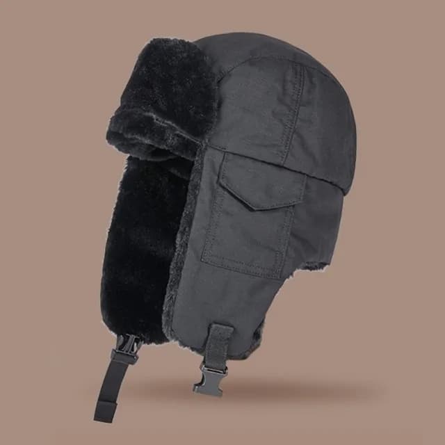 【巴黎精品】父親節禮物 針織毛帽雷鋒帽(保暖護耳仿兔毛防風男女帽子聖誕節情人節生日交換禮物3色p1aa64)