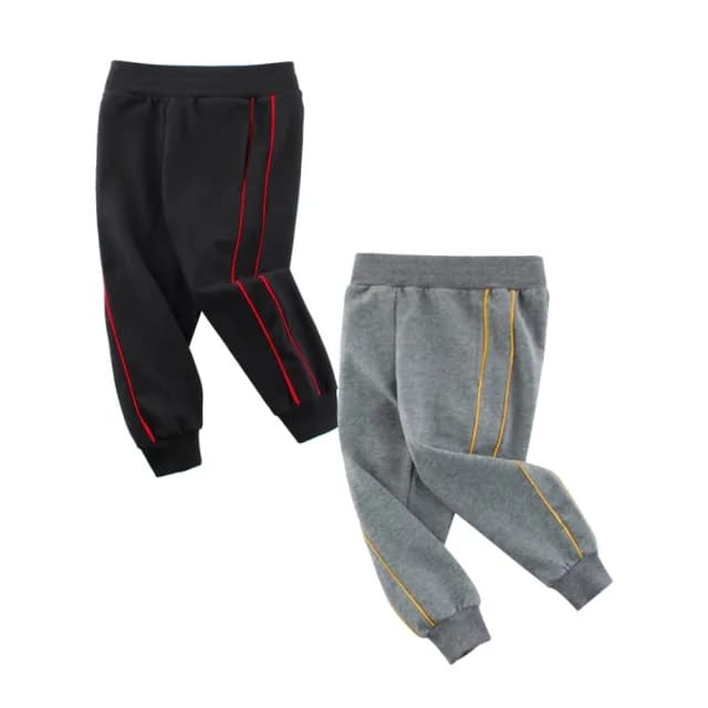 【橘魔法】雙滾邊縮口運動褲(男童 長褲 棉褲 縮口褲 褲子 童裝 兒童)