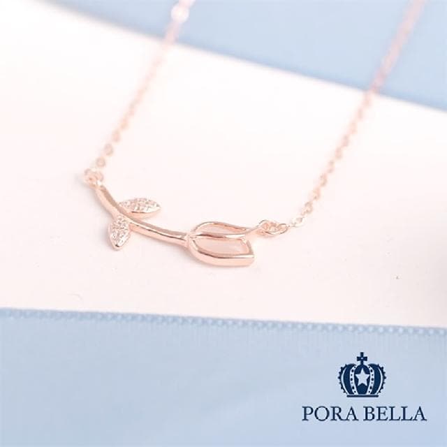 【Porabella】925純銀花朵項鍊 小眾設計款ins風 情人節禮物 生日禮物 玫瑰花項鍊 Necklace
