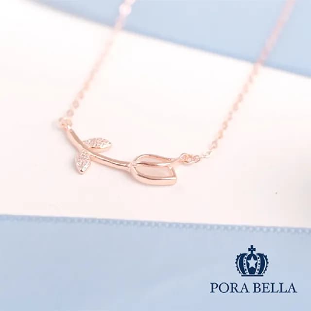 【Porabella】925純銀花朵項鍊 小眾設計款ins風 情人節禮物 生日禮物 玫瑰花項鍊 Necklace