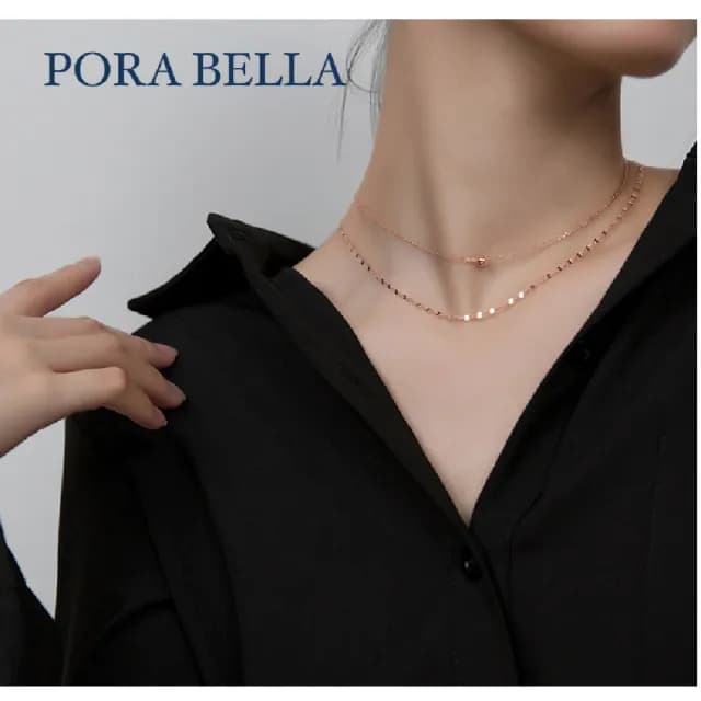 【Porabella】925純銀頸鍊鎖骨項鍊 小眾設計款ins風 情人節禮物 生日禮物  Necklace