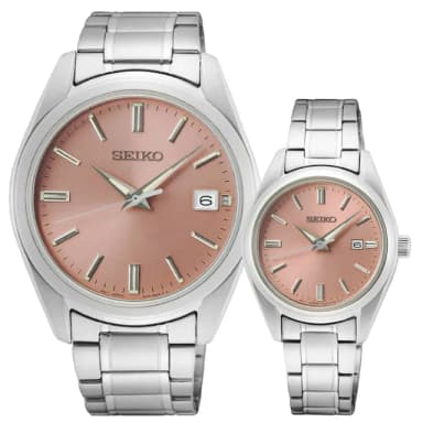 【SEIKO 精工】CS 城市情侶手錶 對錶 畢業 禮物 送禮(SUR523P1+SUR529P1)