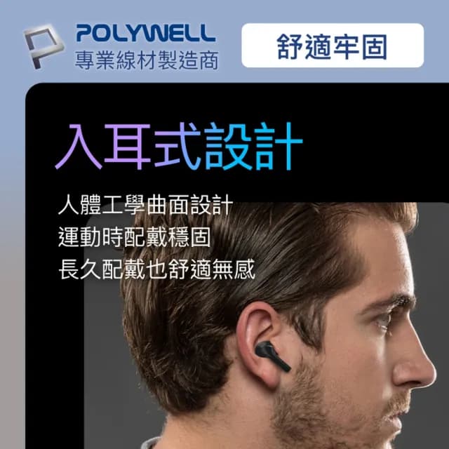 【POLYWELL】無線藍牙主動式降噪耳機 PW-50