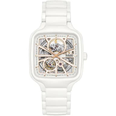 【Rado 雷達表】True真系列方形真讚開芯自動機械腕錶 R02送禮推薦(R27073012)