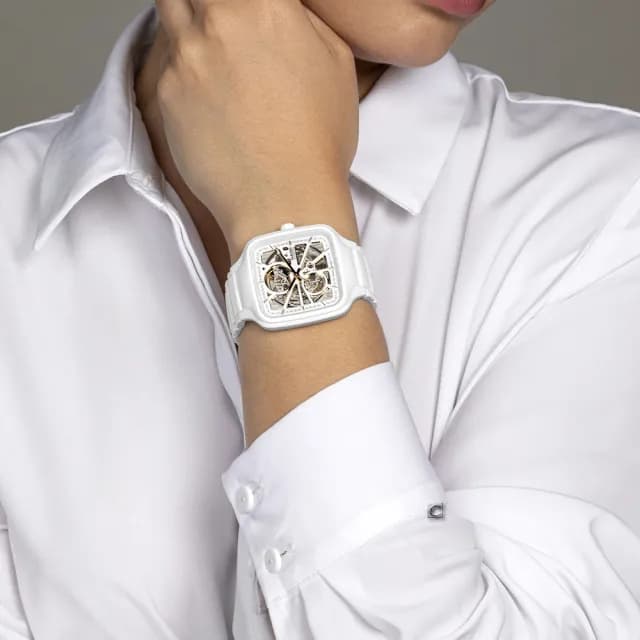 【Rado 雷達表】True真系列方形真讚開芯自動機械腕錶 R02送禮推薦(R27073012)