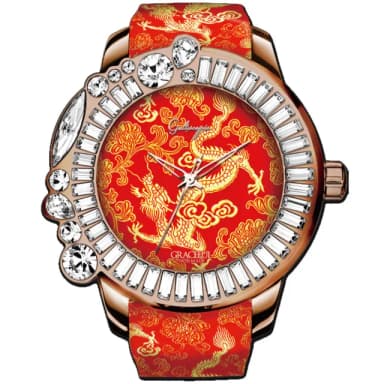 【Galtiscopio 迦堤】華藝綽約系列 金龍 時尚腕錶 / 49mm 母親節 禮物 推薦(GFRGS001RRS)